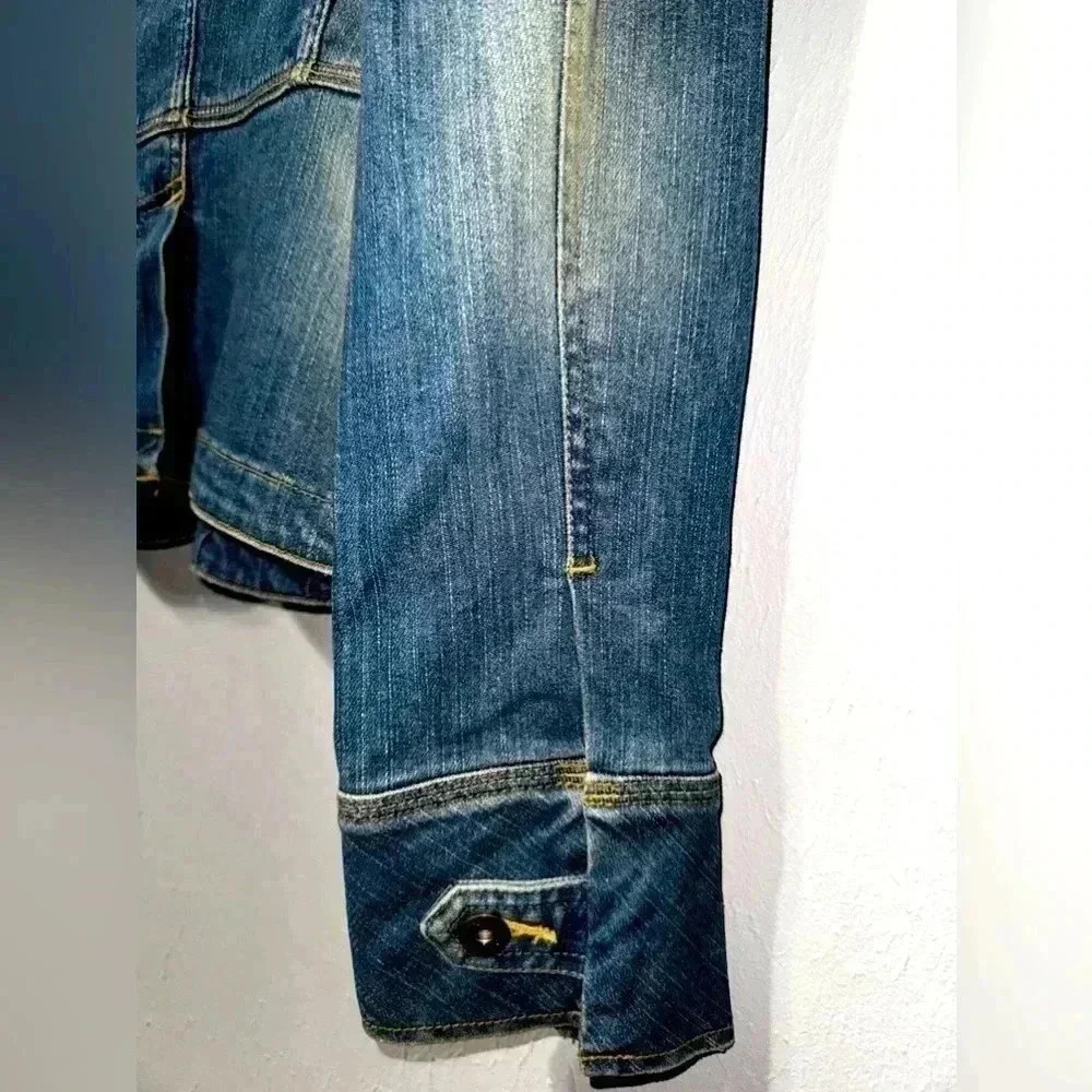 Dkny Double Button Jean Jacket Size Medium - image 6